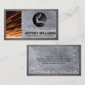 Welder | Metalen rivetten | Reservaten | Metaalgre Visitekaartje (Voorkant / Achterkant)