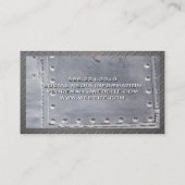 Welder | Metalen rivetten | Reservaten Visitekaartje (Achterkant)