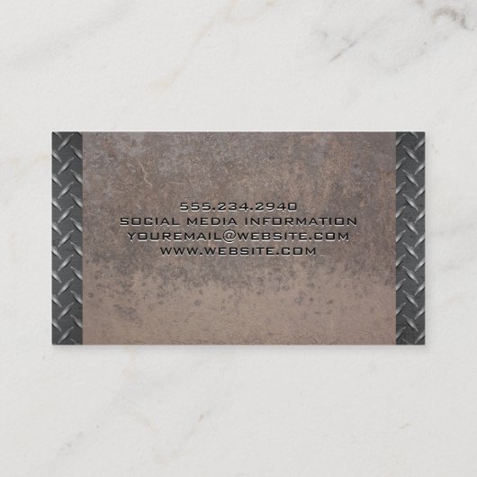 Welder | Metalen rivetten | Visitekaartje van bekl (Achterkant)