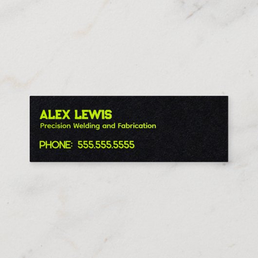 Welder Mini Visitekaartje (Achterkant)