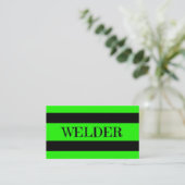 Welder Neon Green Visitekaartje (Staand voorkant)