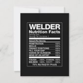Welder Nutrition Facts Bedankkaart (Voorkant)