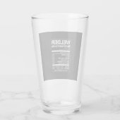 Welder Nutrition Facts Glas (Achterkant)
