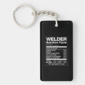 Welder Nutrition Facts Sleutelhanger (Voorkant)