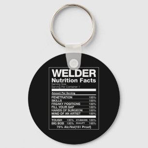 Welder Nutrition Facts Sleutelhanger