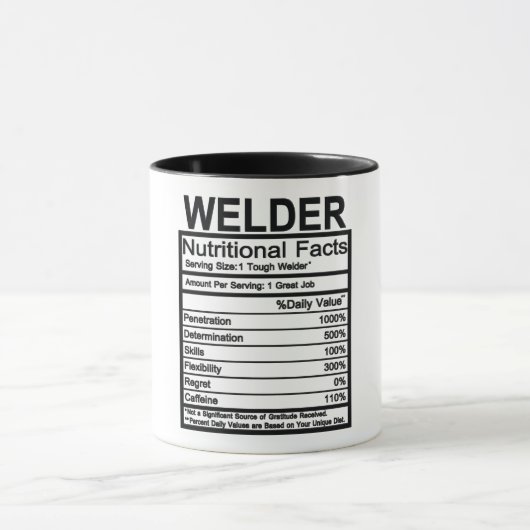 Welder Nutritional Facts Mok (Midden)