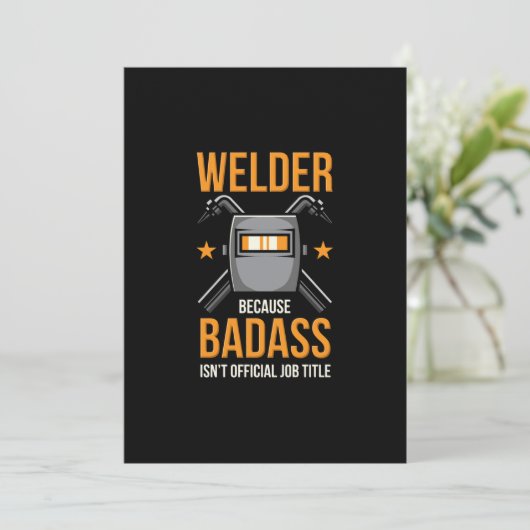 Welder omdat Badass geen officiële functietak is Aankondiging (Staand voorkant)