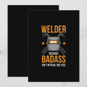 Welder omdat Badass geen officiële functietak is Aankondiging (Voorkant / Achterkant)