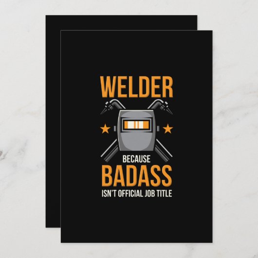 Welder omdat Badass geen officiële functietak is Aankondiging (Voorkant / Achterkant)