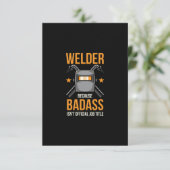 Welder omdat Badass geen officiële functietak is Bedankkaart (Staand voorkant)