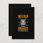Welder omdat Badass geen officiële functietak is Bedankkaart (Voorkant / Achterkant)