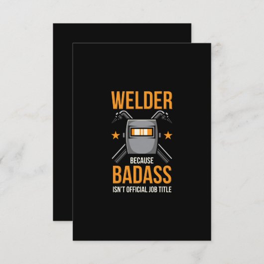 Welder omdat Badass geen officiële functietak is Bedankkaart (Voorkant / Achterkant)