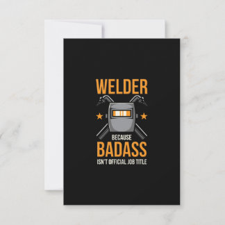 Welder omdat Badass geen officiële functietak is Bedankkaart