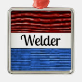 Welder Patriotic Christmas Ornament (Voorkant)