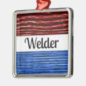 Welder Patriotic Christmas Ornament (Links)
