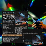 Welder Portrait, Metal Worker, Welder Adverteren Flyer<br><div class="desc">Welder Portrait,  metaalarbeider,  Welder Adverteren brochures door de winkel van het Visitekaartje.</div>