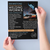 Welder Portrait, Metal Worker, Welder Adverteren Flyer (Hand)