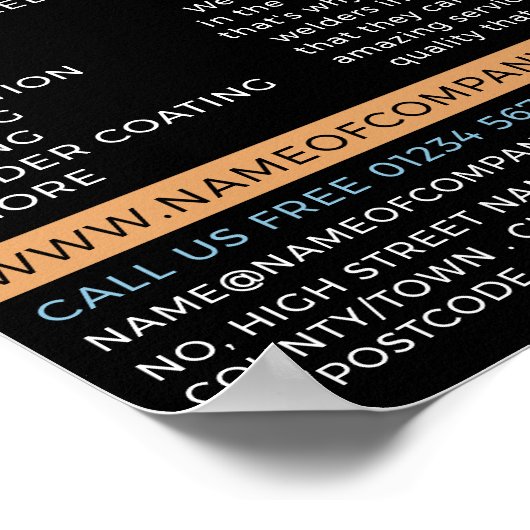 Welder Portrait, Metal Worker, Welder Adverteren Poster (Hoek)