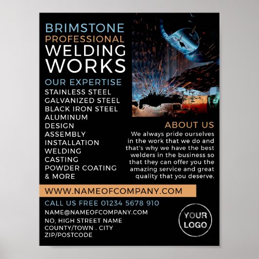 Welder Portrait, Metal Worker, Welder Adverteren Poster (Voorkant)