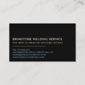 Welder Portrait, Metal Worker, Welder Visitekaartje (Achterkant)