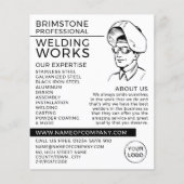 Welder Portrait Sketch, Metal Worker, Welder Flyer (Voorkant)
