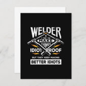 Welder probeert dingen te maken bedankkaart (Voorkant / Achterkant)