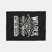 Welder probeert dingen te maken fleece deken (Voorkant (Horizontaal))