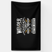 Welder probeert dingen te maken spandoek (Verticaal)