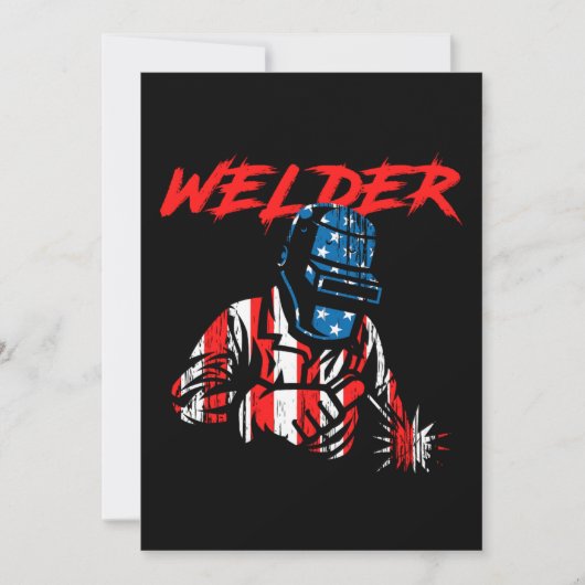 Welder Profession American Flag Metal Welding Gift Kaart (Voorkant)