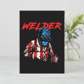 Welder Profession American Flag Metal Welding Gift Kaart (Staand voorkant)