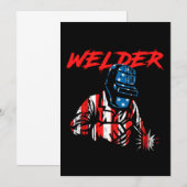 Welder Profession American Flag Metal Welding Gift Kaart (Voorkant / Achterkant)