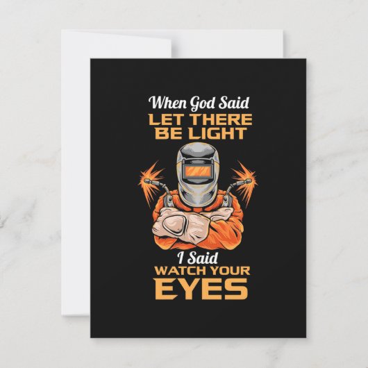 Welder Said Let op je ogen Bedankkaart (Voorkant)