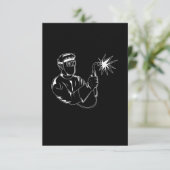 Welder Silhouette Cute Shadow Craftsman Gifts Bedankkaart (Staand voorkant)