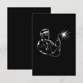 Welder Silhouette Cute Shadow Craftsman Gifts Bedankkaart (Voorkant / Achterkant)