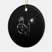 Welder Silhouette Cute Shadow Craftsman Gifts Keramisch Ornament (Links)