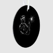 Welder Silhouette Cute Shadow Craftsman Ornament (voorkant)