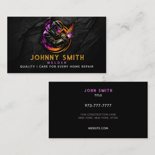 Welder Slogans Visitekaartjes (Voorkant / Achterkant)