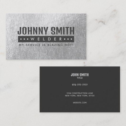 Welder Slogans Visitekaartjes (Voorkant / Achterkant)