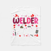 Welder Squad Cute Tools Hearts Costume Valentines  Fleece Deken (Voorkant)