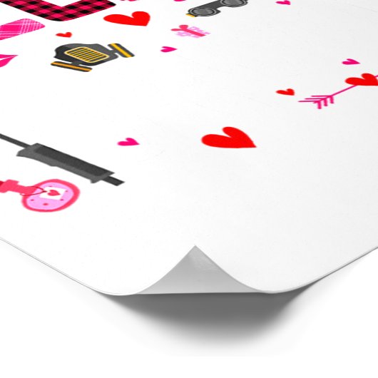 Welder Squad Cute Tools Hearts Costume Valentines  Poster (Hoek)