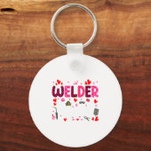 Welder Squad Cute Tools Hearts Costume Valentines  Sleutelhanger (Voorkant)