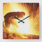 Welder Square Wall klok (Voorkant)