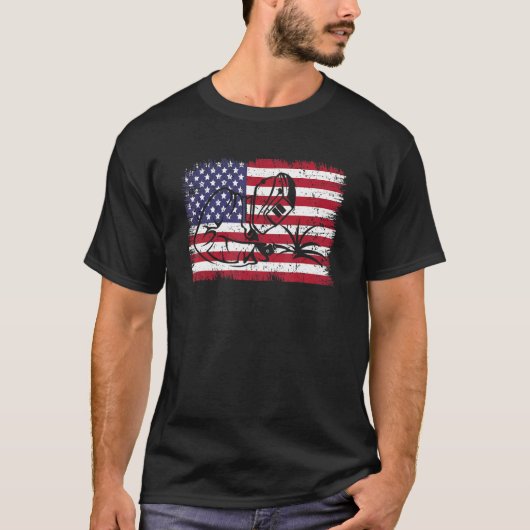 Welder USA Flag Craftsperson Flame Metalsmith Fabr T-shirt (Voorkant)