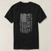 Welder USA Flag Distressed design T-shirt (Design voorkant)