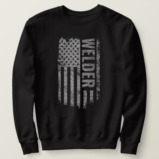 Welder USA Flag Distressed design Trui (Design voorkant)