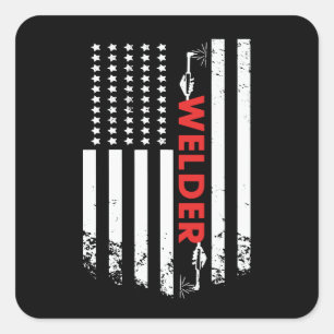 Welder Vierkante Sticker