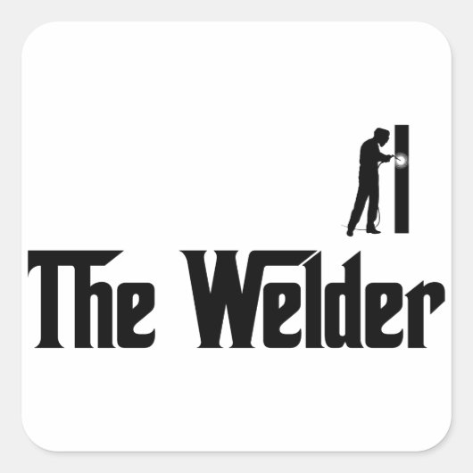 Welder Vierkante Sticker (Voorkant)
