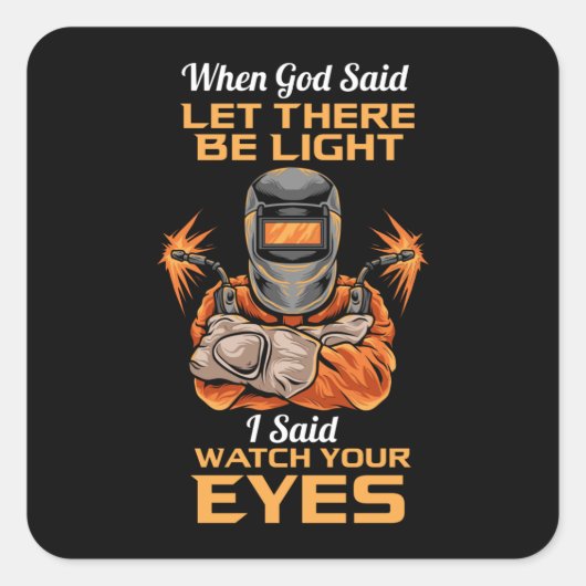 Welder Vierkante Sticker (Voorkant)