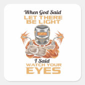 Welder Vierkante Sticker (Voorkant)