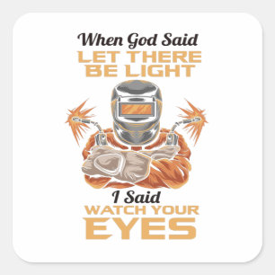 Welder Vierkante Sticker